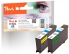 313863 - Peach Doppelpack 2 Tintenpatronen cyan kompatibel zu No. 100XLC*2, 14N1069E, 14N1093 Lexmark